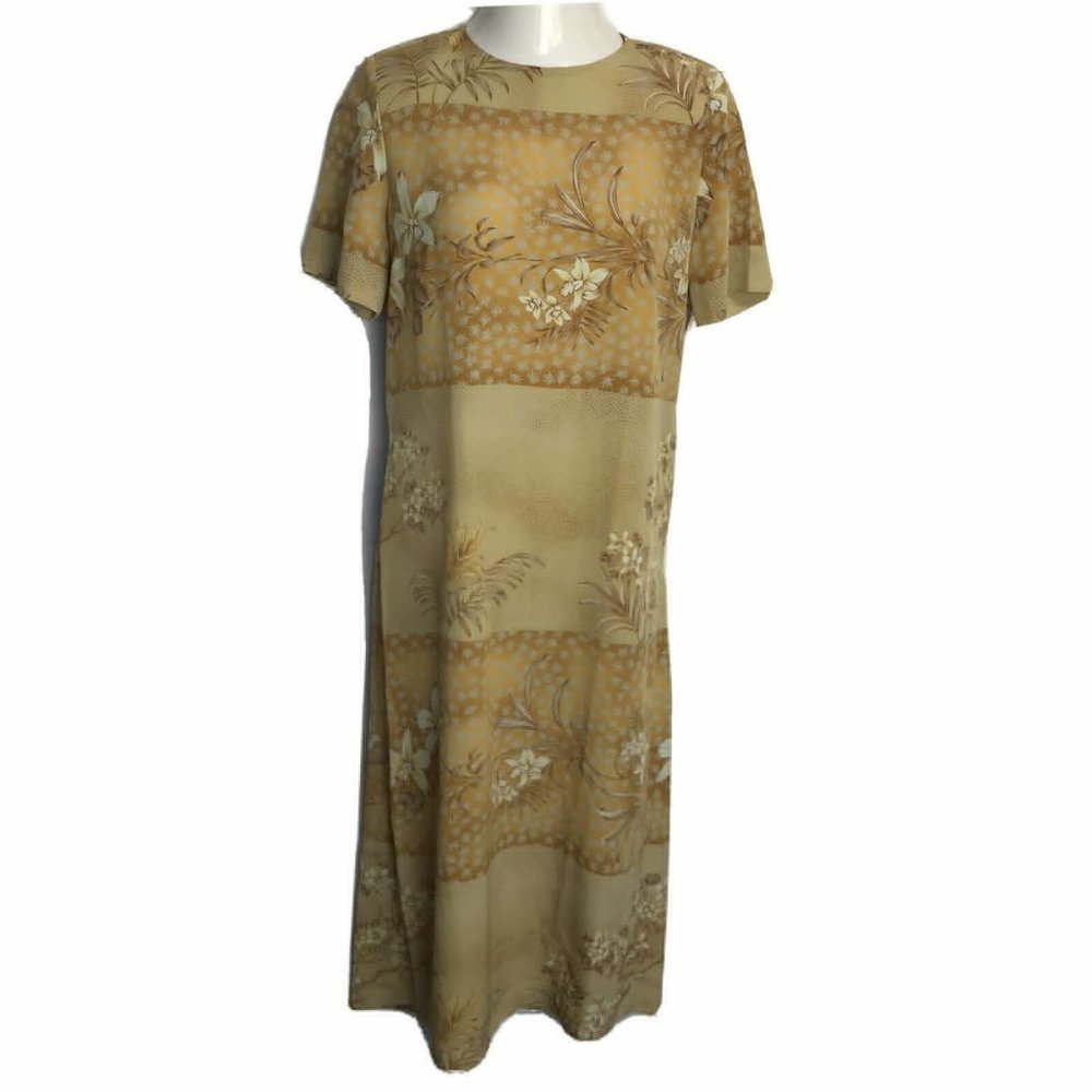 Vintage Two Twenty Dress ~ Sz Sm ~ Modest ~ Yellow